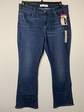 Levis Signature Womens Mid Rise Bootcut Jeans- Simply Stretch, 20M 35x32 Black