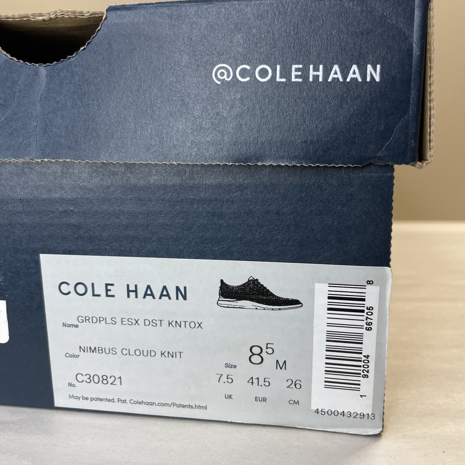 SAOLA Oxford Nimbus grigio nuvole da uomo 8 5 Cole Haan GrandPlus Essex