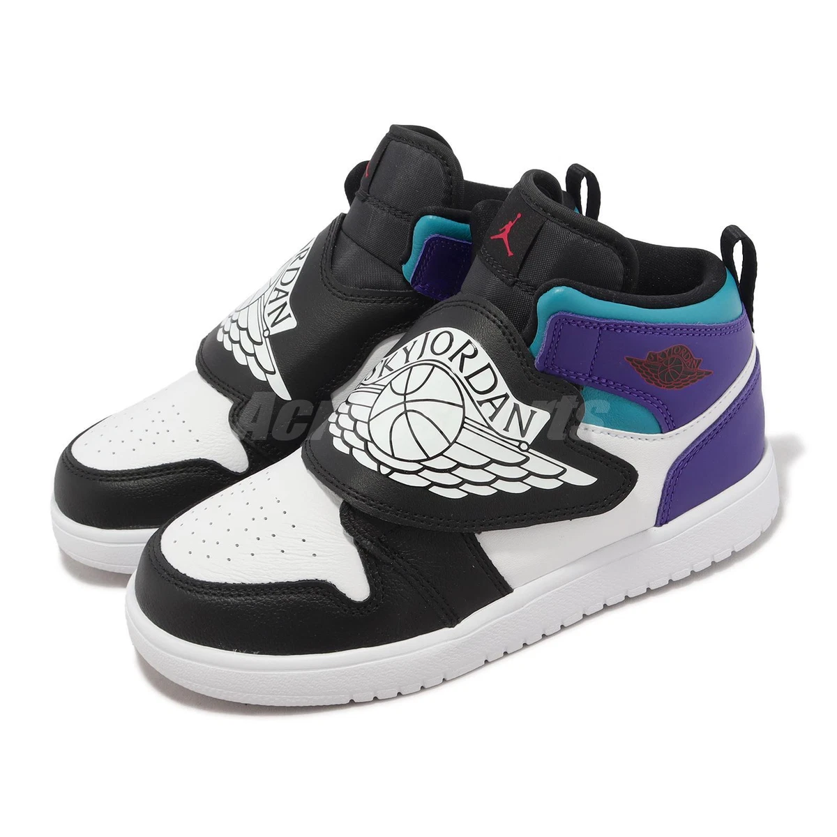 Nike Sky Jordan PS White Bright Concord Black Kids Preshool Casual  BQ7197-154 | eBay