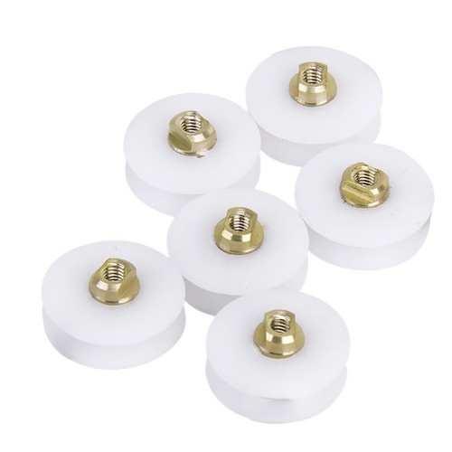 6 stk. 22.5mm Türrolle Laufrad Glastürrolle Rollenführung Tür Rolle - Picture 3 of 10