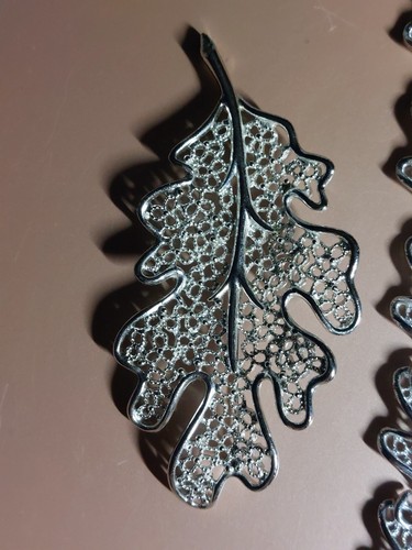 Vintage Costume Jewelry Sarah Coventry Silver tone Leaf Pin Bracelet Classy Set - Picture 5 of 10