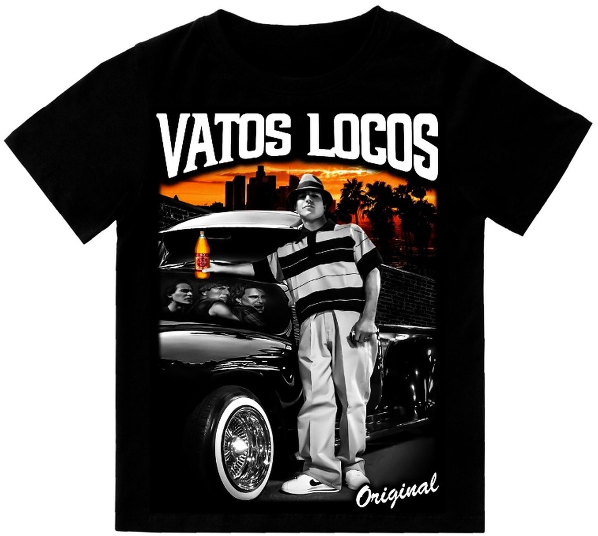 Vatos Locos Original low Rider T-Shirt Print On Shaka Wear