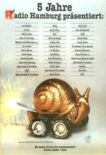 5 JAHRE RADIO HAMBURG 1991 - orig. Concert Poster - Konzert Plakat  - A1  xx