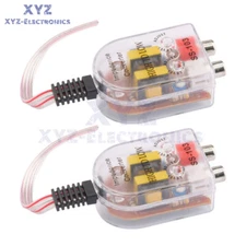 2PCS Level Car Speaker High to Low Impedance Converter 2 Channel RCA Line Out