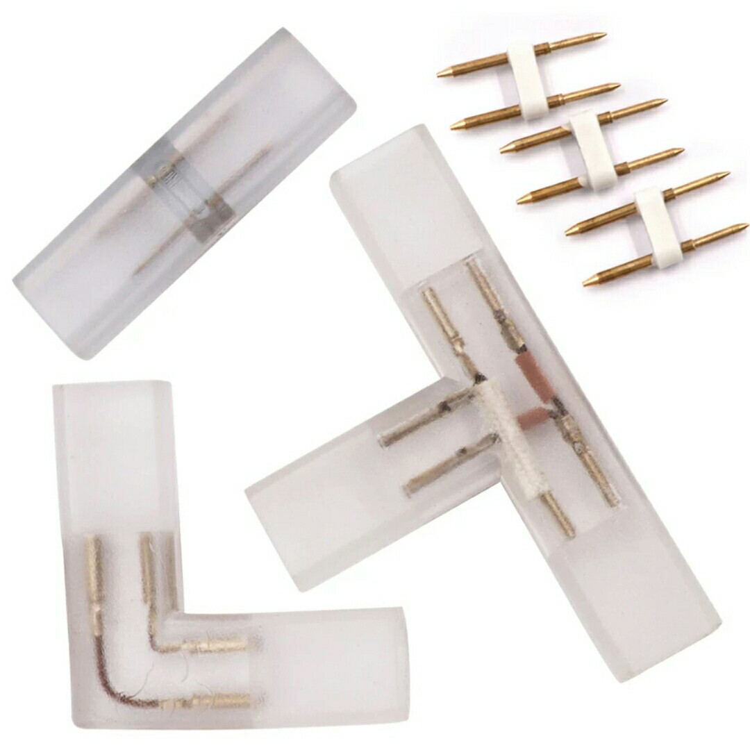 L / I / T Shape LED Connectors with 2-Pins for 8mm*17mm LED Neon