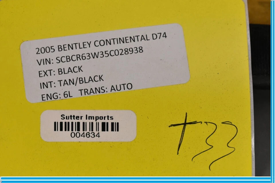 03-10 Bentley Continental GT Coupe Rear Right Interior Shelf Cover Trim OEM