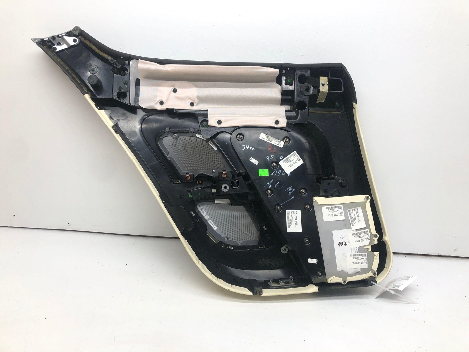 2010-2020 ASTON MARTIN RAPIDE RIGHT REAR DOOR PANEL TRIM COVER BEIGE LEATHER OEM