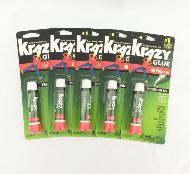 ( 5pack ) Krazy Glue All Purpose Super Glue 0.07 oz Instant Repair