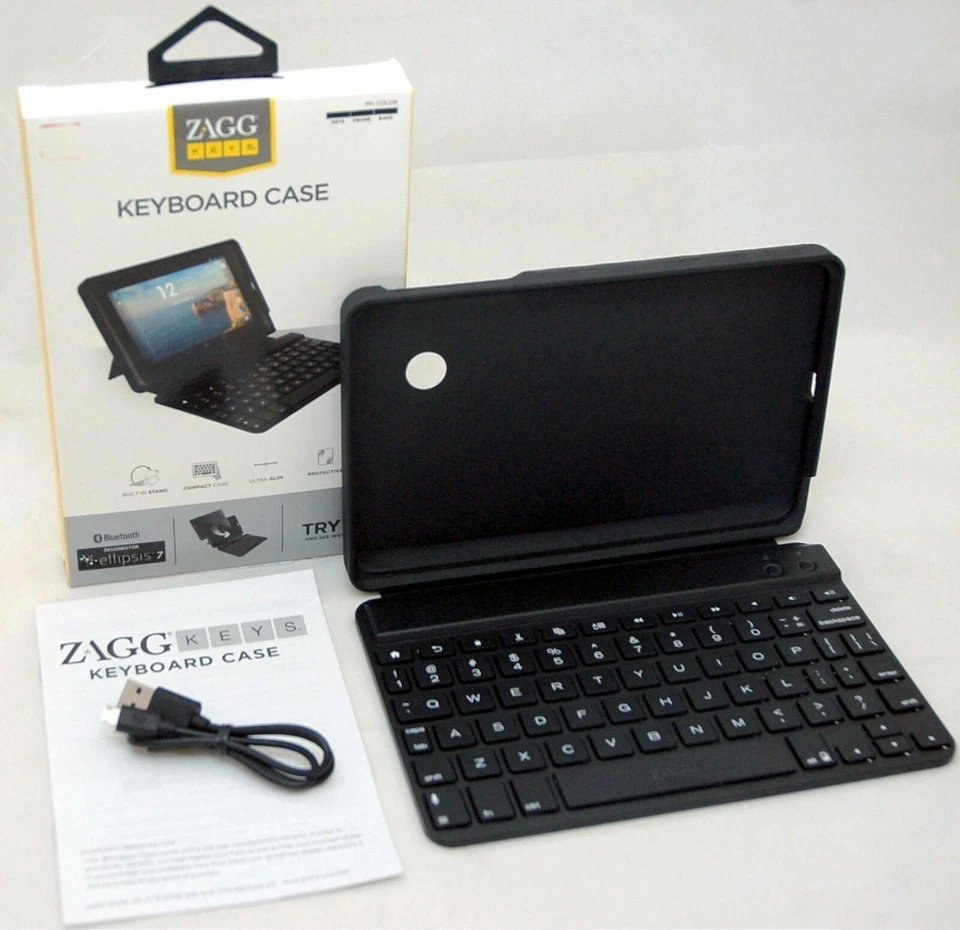 NEW Zagg Folio Ellipsis 7 Bluetooth Protective Keyboard Case Tab Stand Verizon - Image 2 of 4