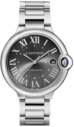 Cartier Ballon Bleu Gray Dial Date Self-Winding Automatic Mens Swiss Dress Watch