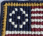 American US Flag Folk art, Woven Fabric Wall Hanging, 13 Stars — photo 2