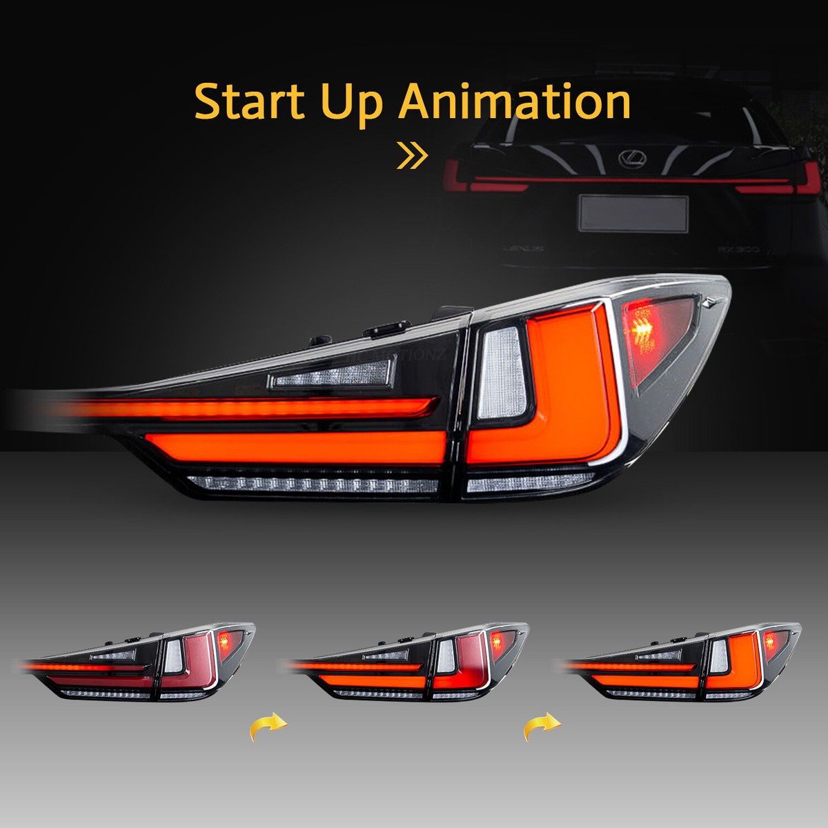 LED Tail Lights For Lexus RX350 RX 450h F 2016-2022 With Trunk