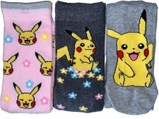 new 3prs ladies/older girls Pokemon mid calf socks.UK 4-7.5