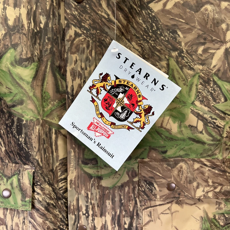 Stearns Dry Wear Men’s Camo Hunting Hooded Jacket and Pants Size Medium Realtree - Image 4 of 4