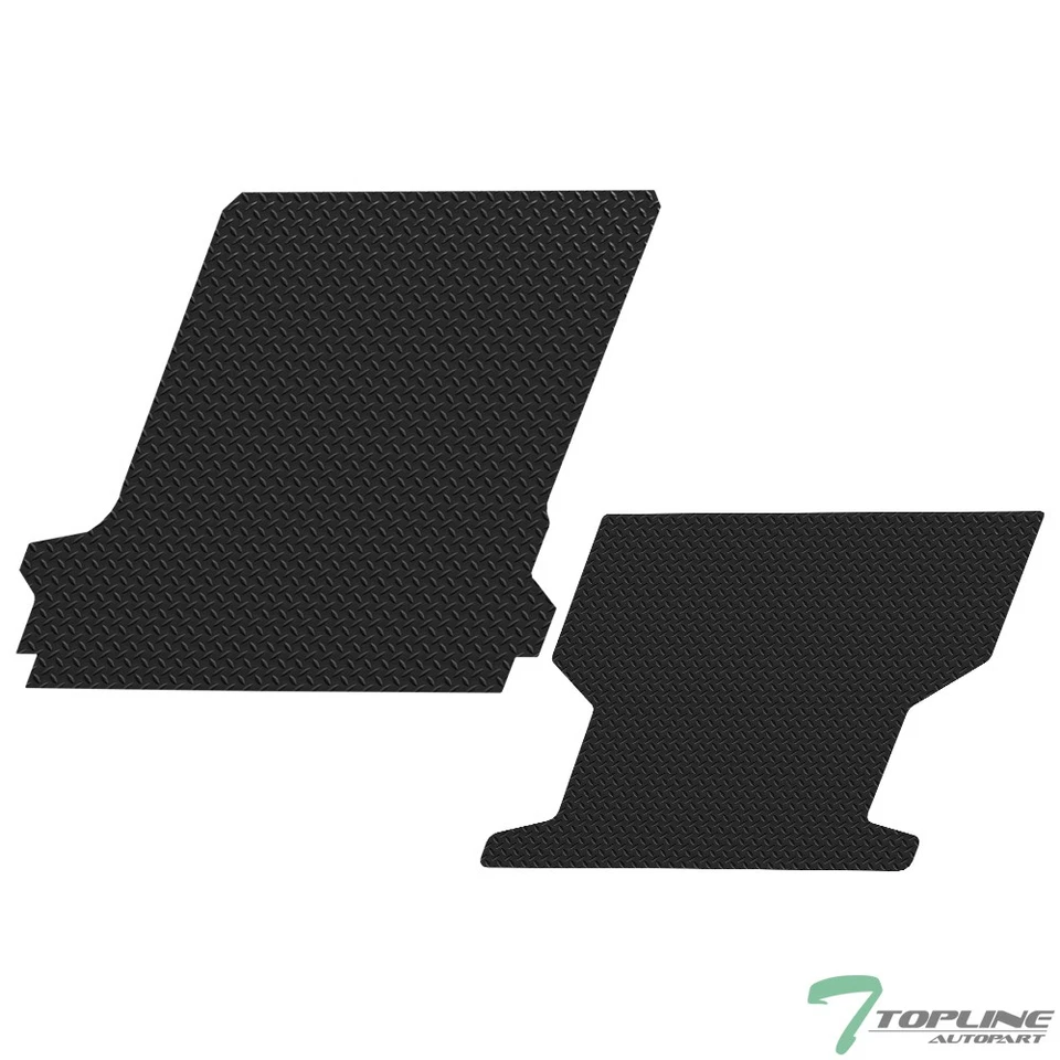 TLAPS For 2022-2024 Hummer EV Pickup 5 Ft Rubber Front+Rear Truck Bed Mat Black - Image 2 of 4
