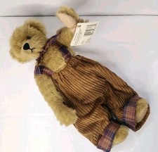 GANZ Cottage Collectibles Travis Plush Teddy Bear with Overalls 11-15 in