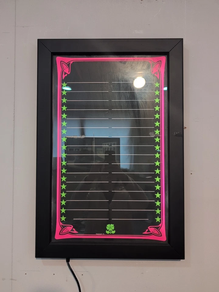 Lavagna Luminosa Menu Ristorante Con Cornice 72x48cm  - Immagine 2 di 4