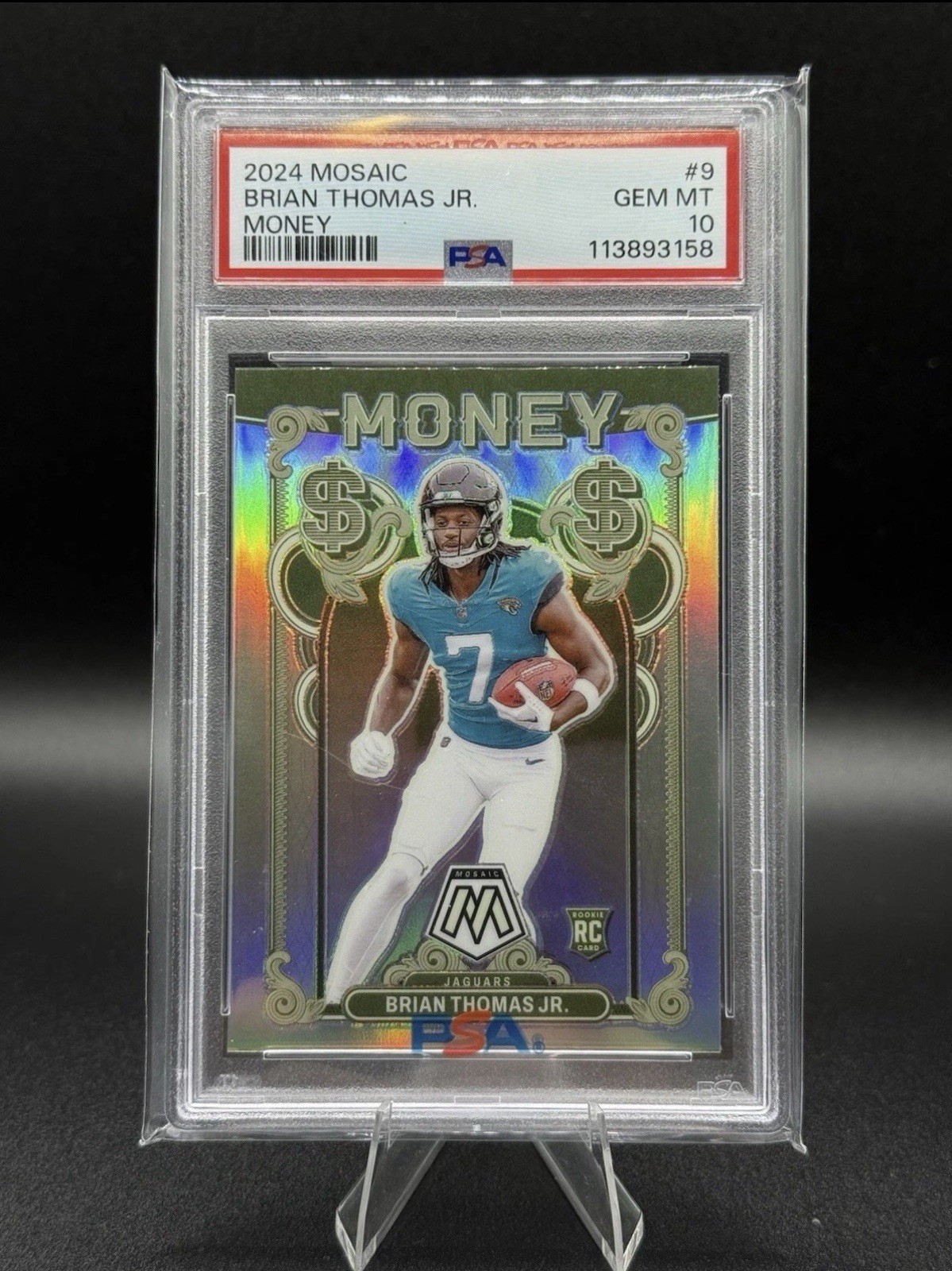 2024 Panini Mosaic 💎 PSA 10 💎 Brian Thomas Jr. Money #9 (RC) Jaguars ✅