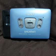 Sony Walkman WM-EX622 Cassette Player Blue Remote Control Tested