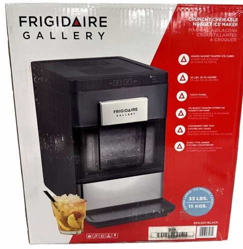 Frigidaire Countertop Nugget Ice Maker with Touch Controls 33 Lb Black EFIC201