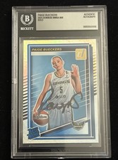 Paige Bueckers Signed 2025 Donruss Rated Rookie #86 Silver Holo BAS Autograph
