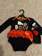 NWT Girls 3-6 Month Halloween set / Headband Set