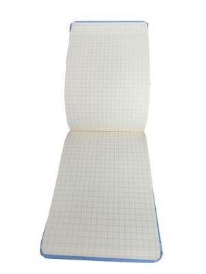 Notizbuch Querformat A6 Kariert Reporter-Block Hardcover Journal Gummizug 192 S.