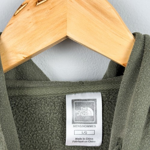 The North Face Hoodie Mens Large Green Fleece Pullover Hooded Sweatshirt - Picture 3 of 3