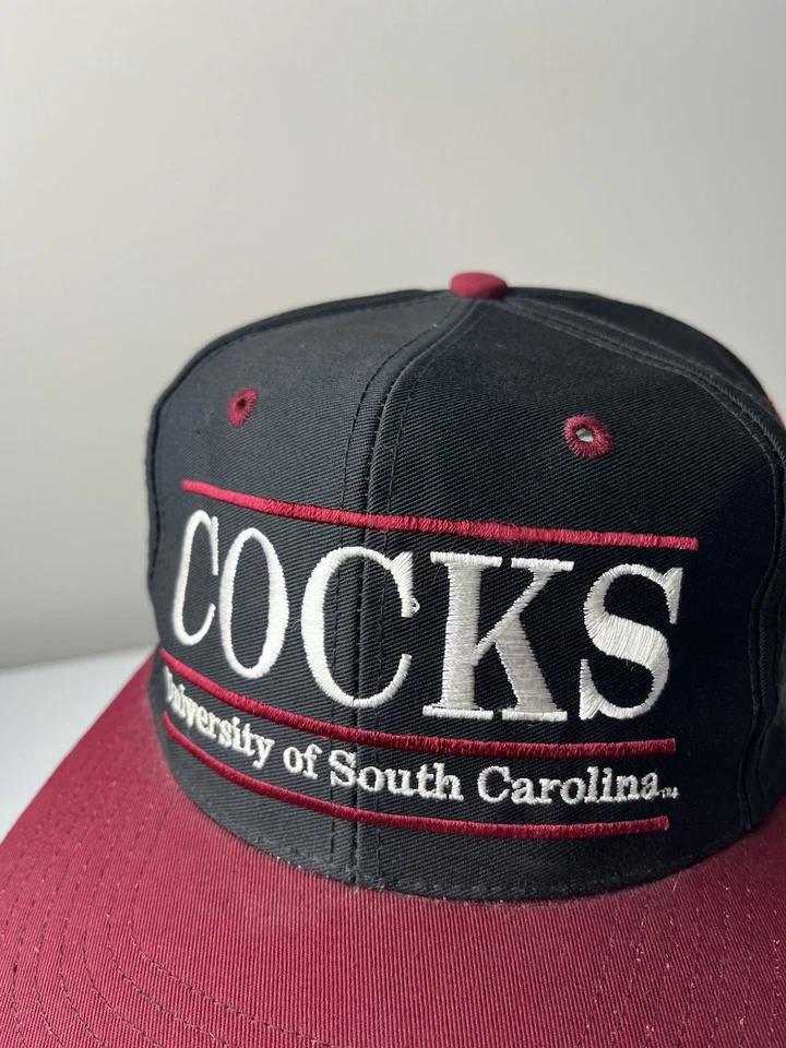 South Carolina Gamecocks The Game Split Bar SnapBack Hat Vintage 90’s Black USC - Image 3 of 4