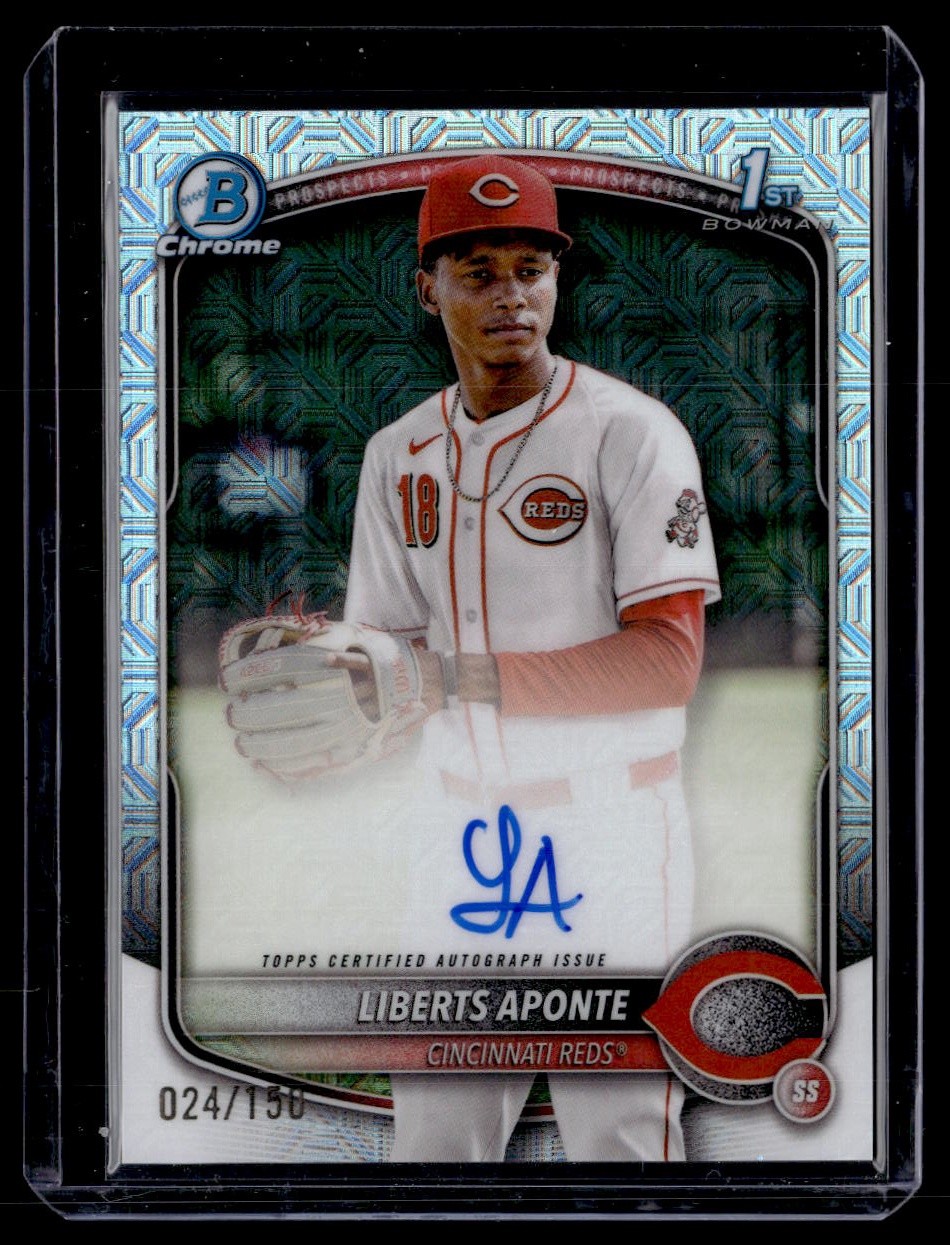 2025 Bowman Chrome #CPA-LA Liberts Aponte 1st Bowman HTA Choice Auto /150