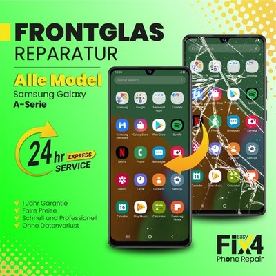 Samsung A Series ALLE Display Glas Reparatur | Frontglas Austausch   Günstig