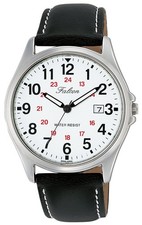 Citizen Q Q Watch Analog Waterproof Date Leather Strap D026-304 Men's White