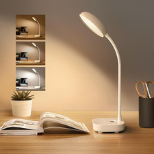 White Small Battery Powered Desk Lamp,Battery operated lamp,5W Rechargeable desk