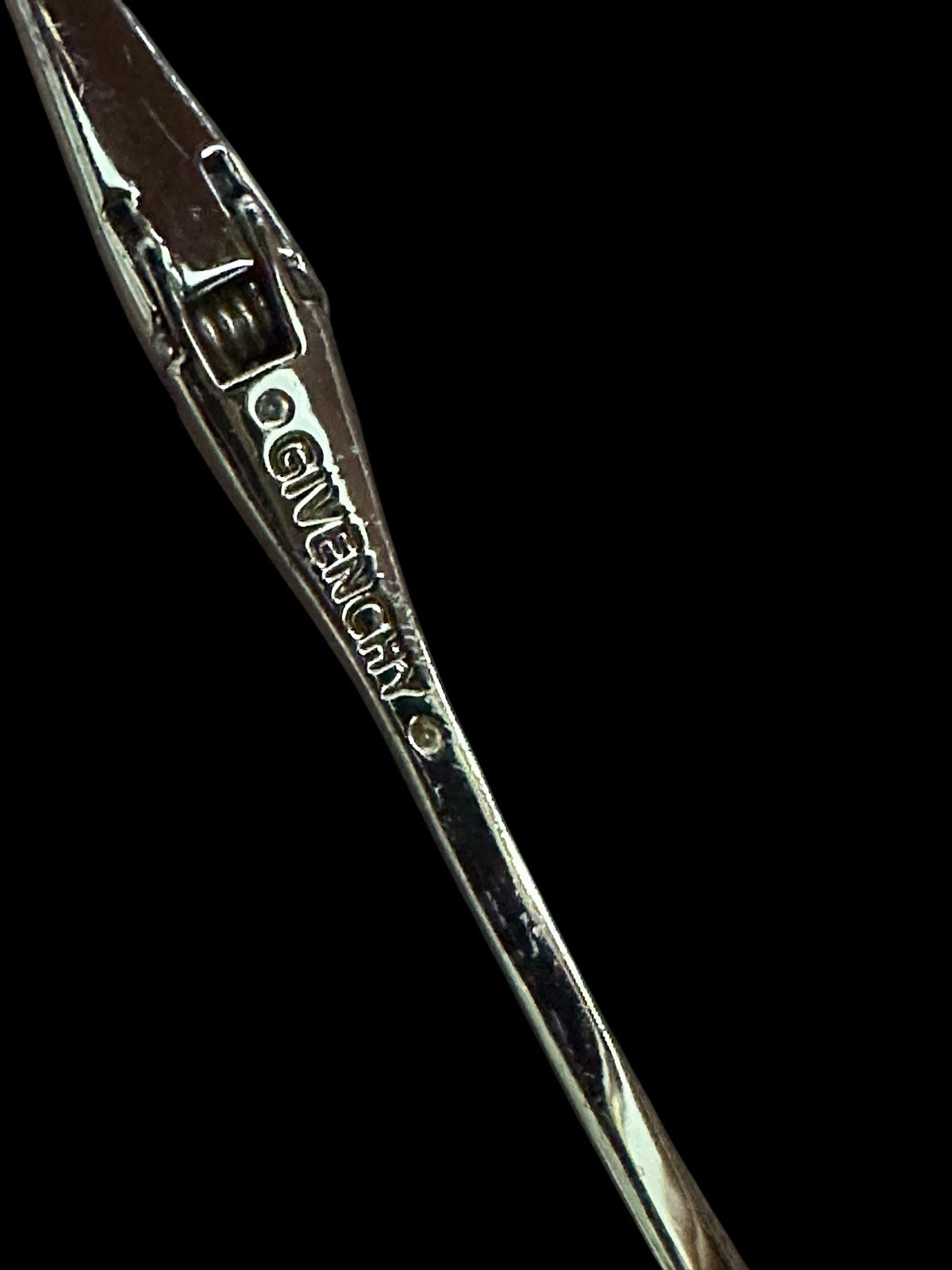 Givenchy Silver Multi Crystal Rhinestone Hinge Go… - image 11