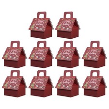  10 Pcs Cookie Packaging Cardboard Treasure Chest Houses for Crafts
