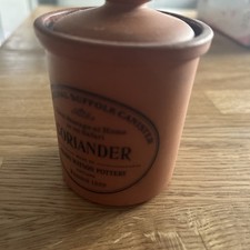 Henry Watson Pottery Original Suffolk Terracotta Herb Spice Pot Jar Coriander