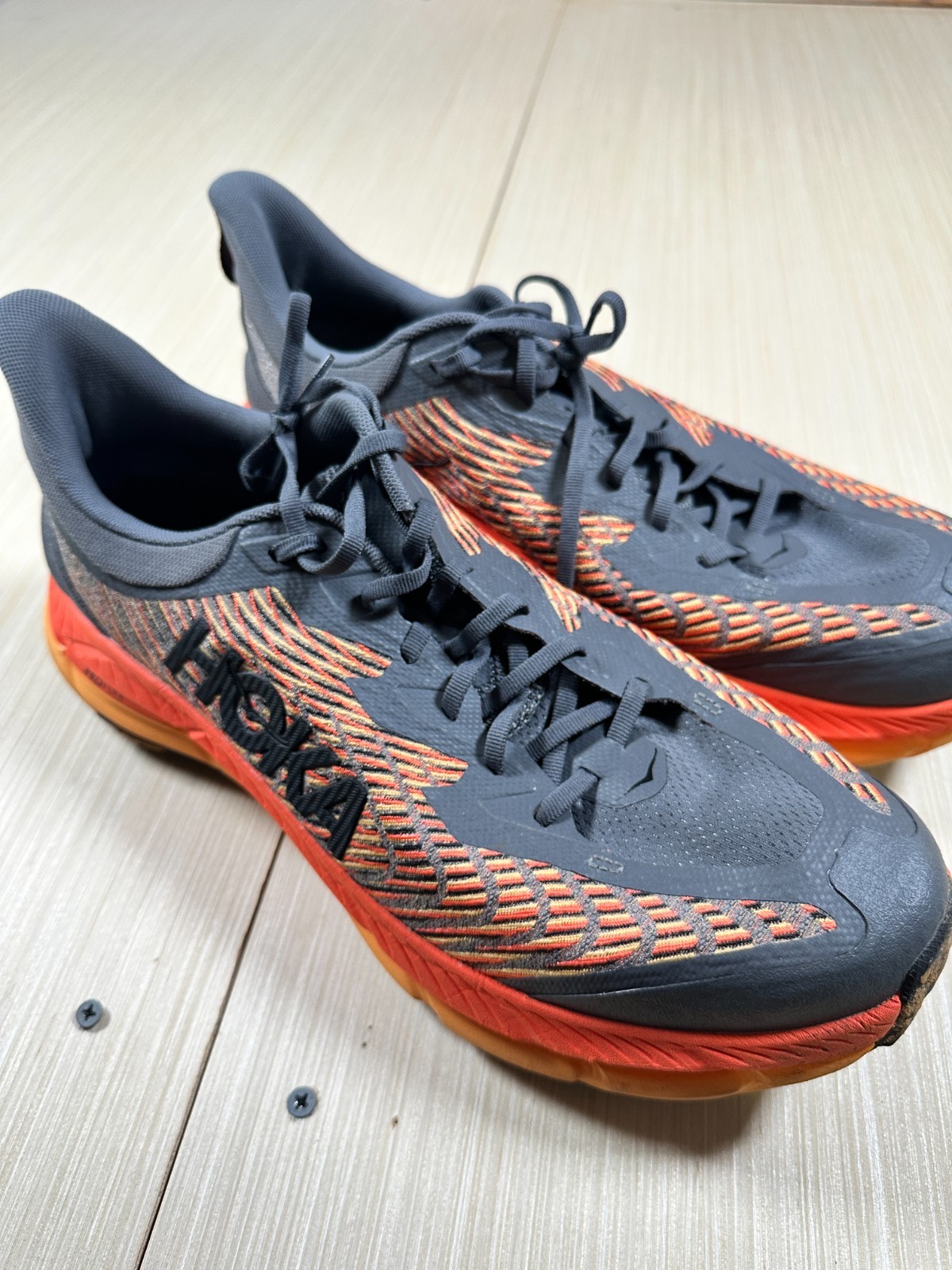 Hoka One One Mafate Speed 4 Sneaker Mens 14D Castlerock Black Shoes 1129930-CKBC