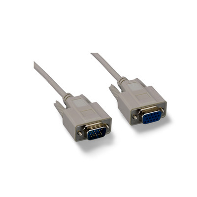 6ft Extension Monitor Cable VGA HD15 Male to Female - Beige