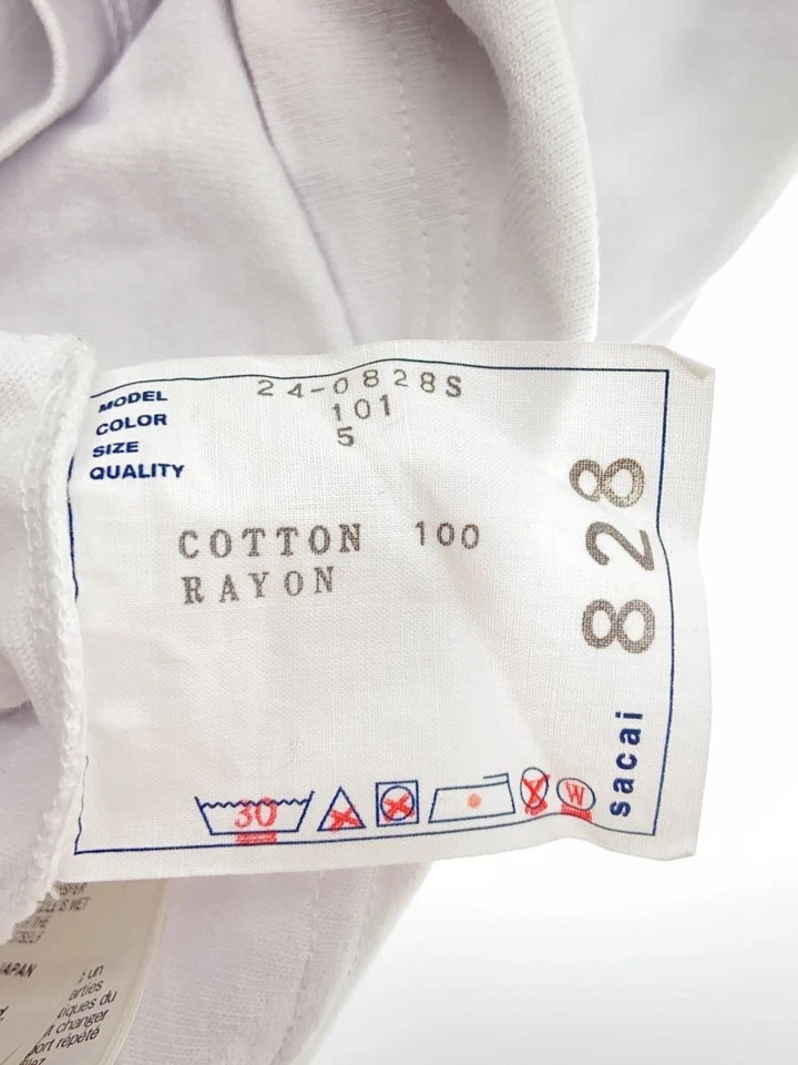 Sacai T Shirt 24FW Gonz And T-Shirt 5 Cotton White Used - Image 3 of 4