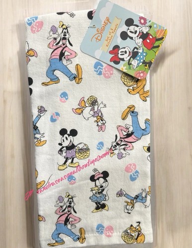 Disney Mickey Mouse y Minnie Mouse Dulces Pascua Juego de 2 Toallas de Cocina Nuevo - Imagen 1 de 4