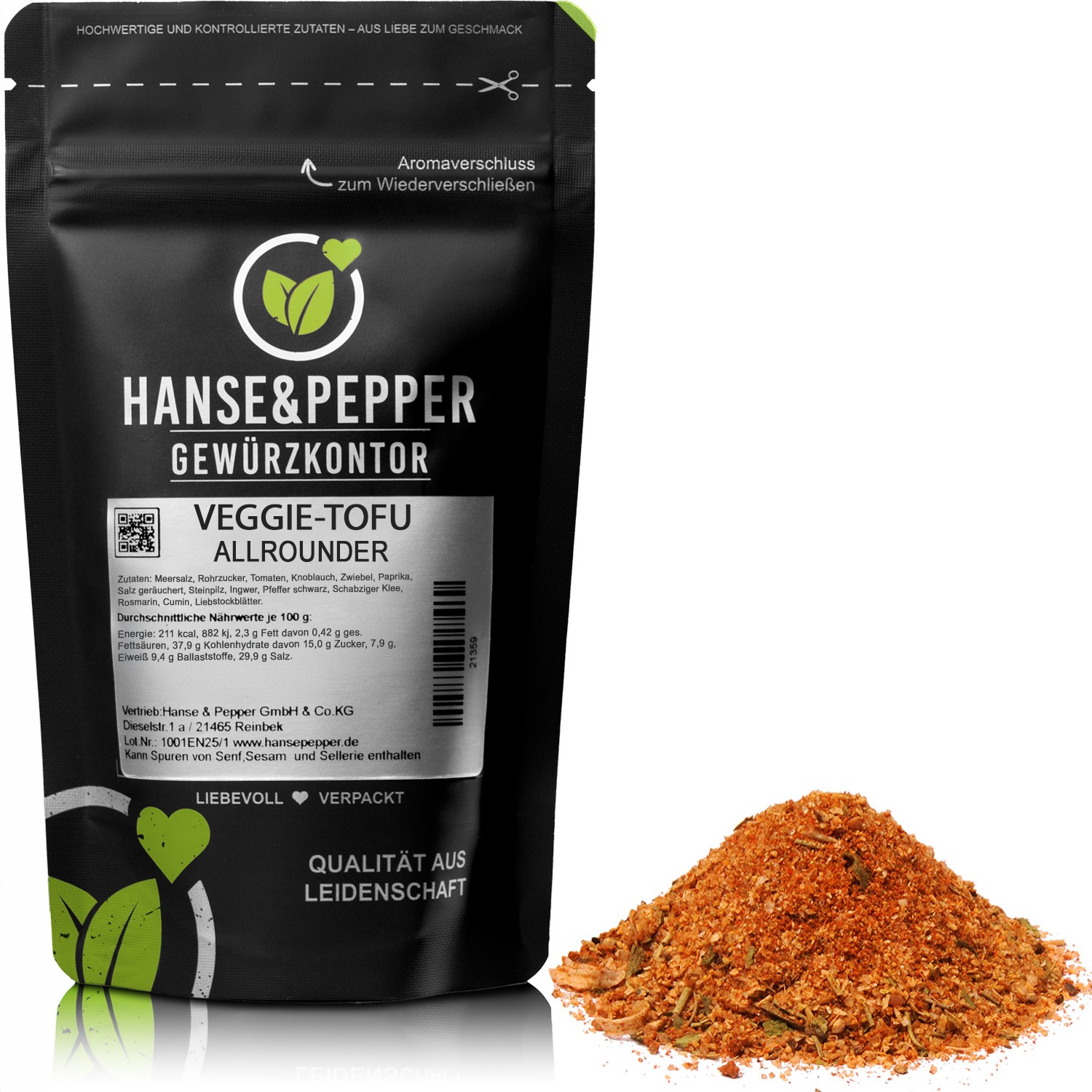 500g Veggie - Tofu Allrounder Gewürzmischung Tofugewürz Tofu Gewürzzubereitung