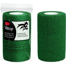 3M Vetrap Bandaging Tape 4 Inch Hunter Green Equine