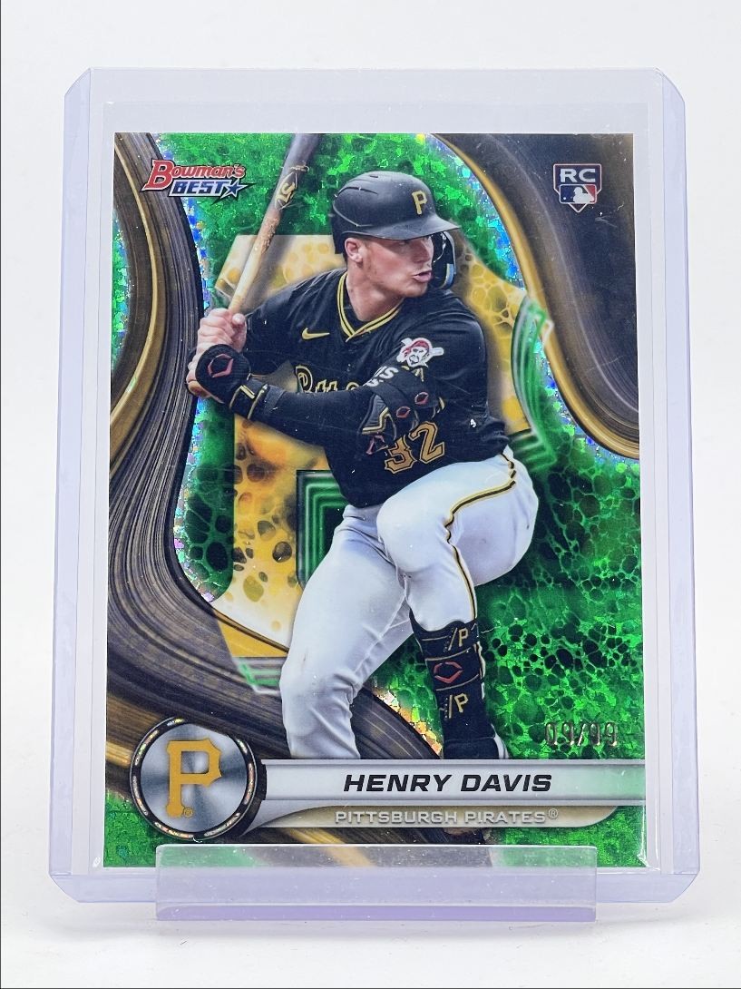 HENRY DAVIS 2024 BOWMAN'S BEST ROOKIE GREEN MINI DIAMOND PIRATES RC /99 Q3882