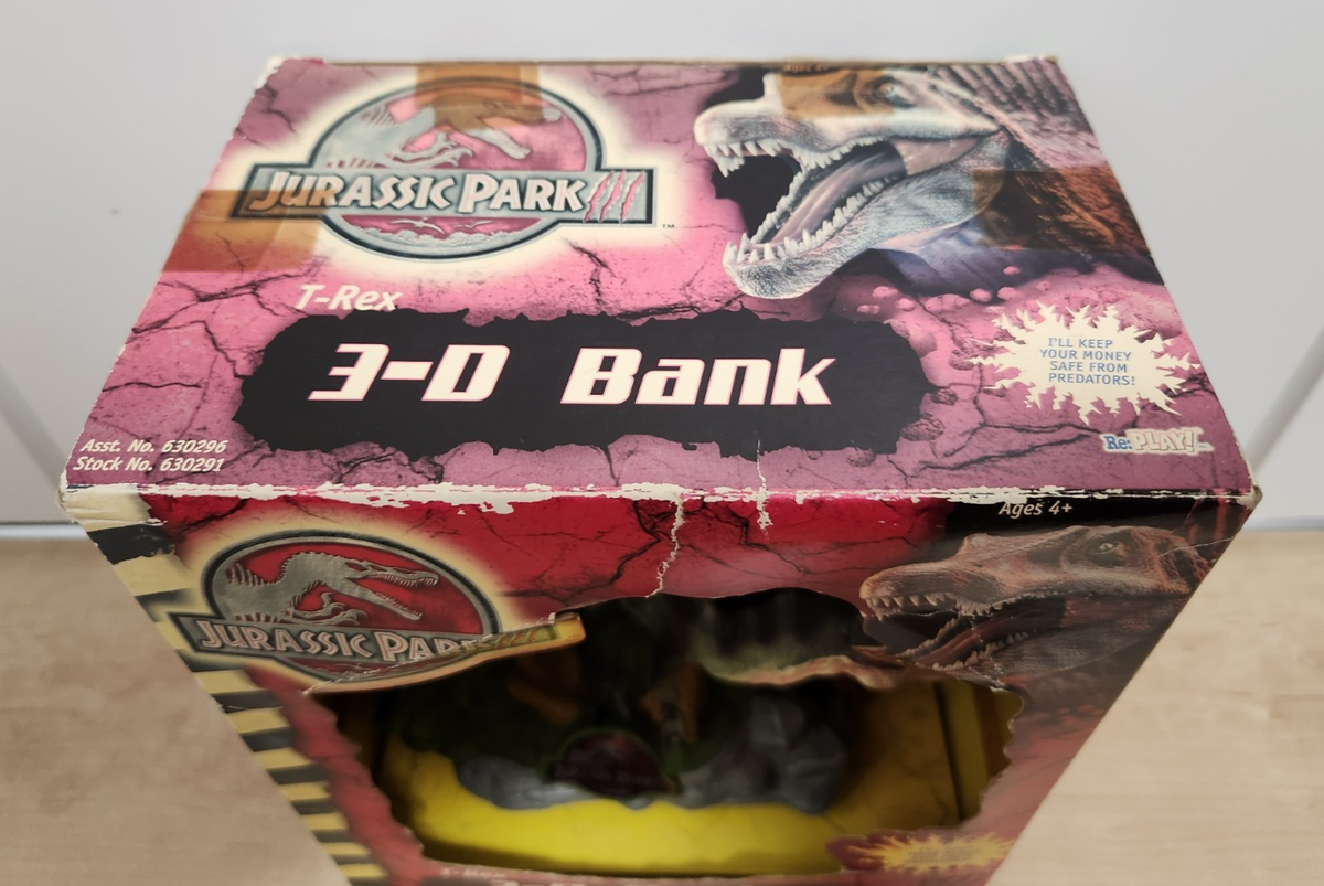 Jurassic Park III 3-D Bank Tyrannosaurus Rex Japan Exclusive