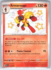 Armarouge 115/091 Shiny Rare Paldean Fates Pokemon Holo Near Mint on eBay