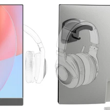 Geekria Computer Monitor Headphones Hanger (Black)