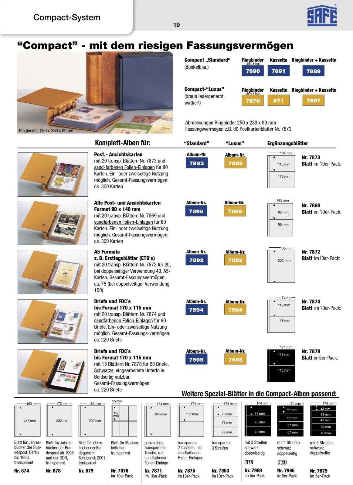 SAFE 480 Compact A4 Ring Binder Classic with Patent Clamp