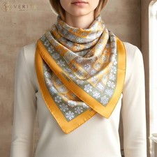 RARE VINTAGE HERMES Silk Scarf "Feux de l'Hiver" Carre 90 Duty-free US