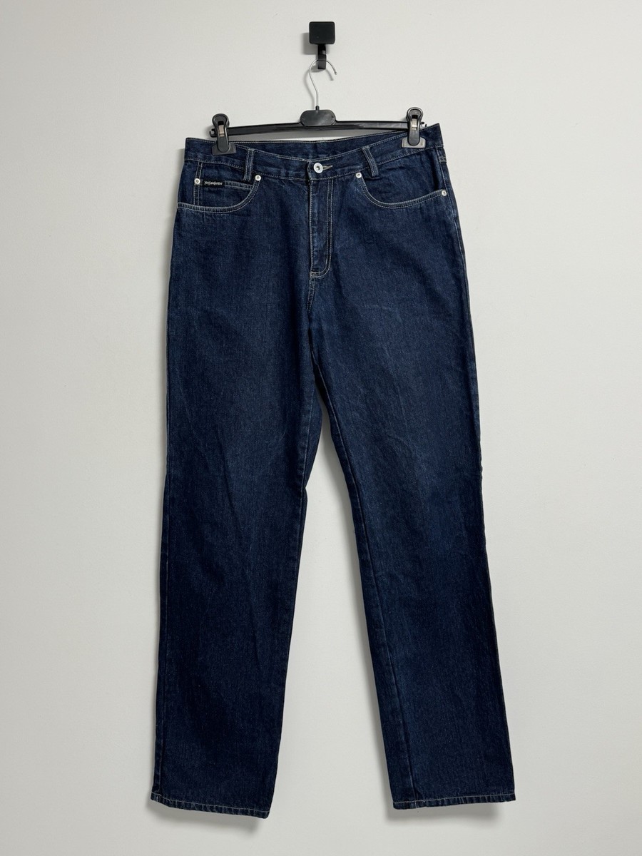 Vintage Yves Saint Laurent YSL Navy Blue Denim Jeans Pants Size 32