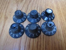 1963-68 Fender Blackface Amplifier Knobs......Poor Condition .......6 Knobs
